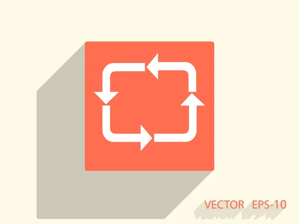 Icono plano de cíclico — Vector de stock