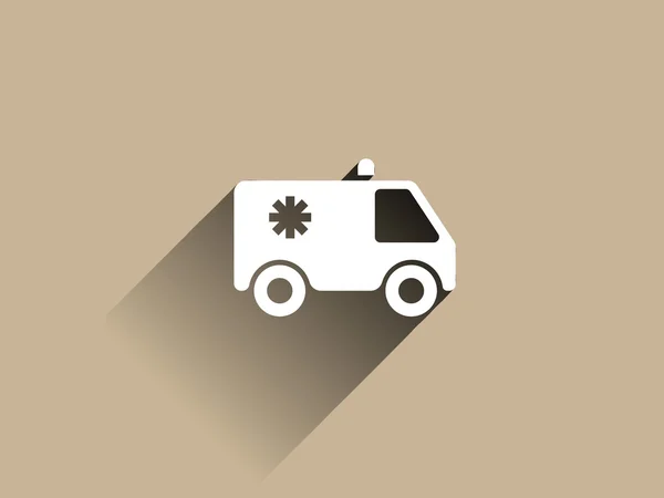 救护车的平面图标 — 图库矢量图片