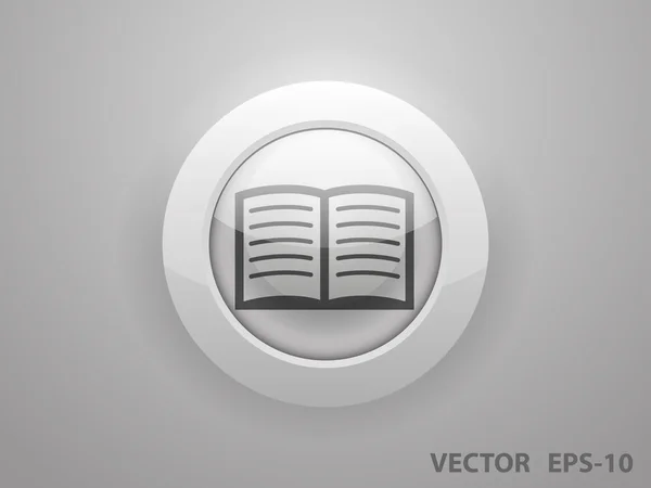 Platte pictogram van boek — Stockvector