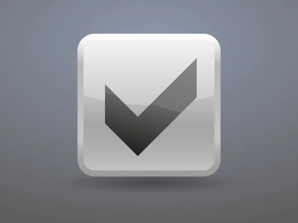 Icono plano de casilla de verificación — Vector de stock