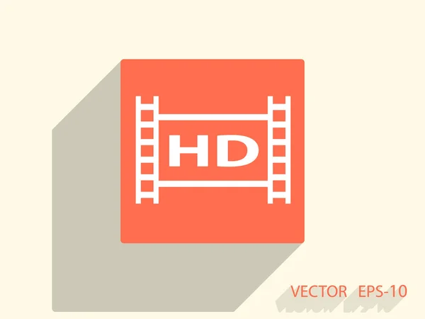 Pictogram van hd-video — Stockvector