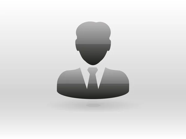 Icône plate de l'homme d'affaires — Image vectorielle