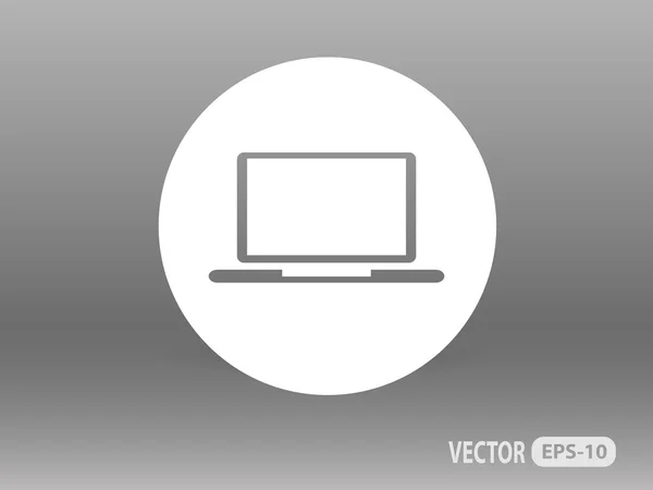 Flache Ikone des Laptops — Stockvektor