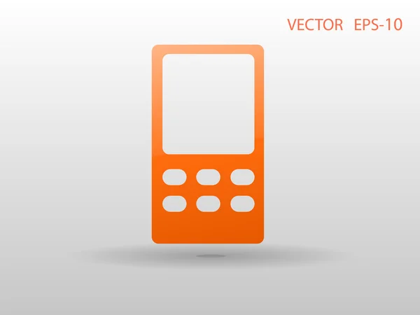 Icono plano del teléfono celular — Vector de stock