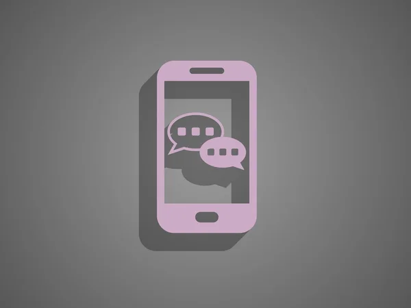 Mobile chatting icon — Stock Vector