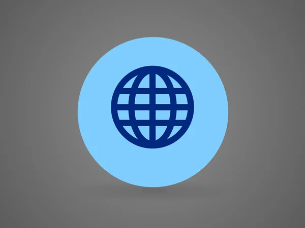 Icono plano del globo — Archivo Imágenes Vectoriales