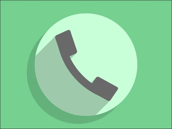 Icono plano de un teléfono — Vector de stock