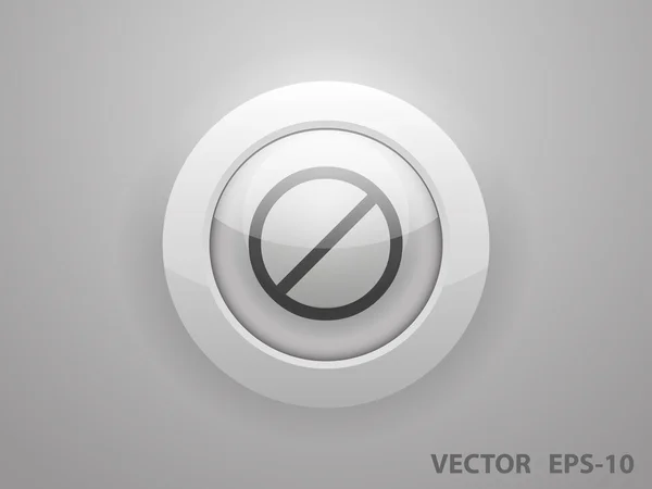 Icono plano de una prohibición — Vector de stock