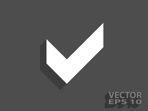 Icono plano de casilla de verificación — Vector de stock