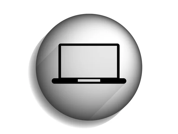 Platte pictogram van laptop — Stockvector