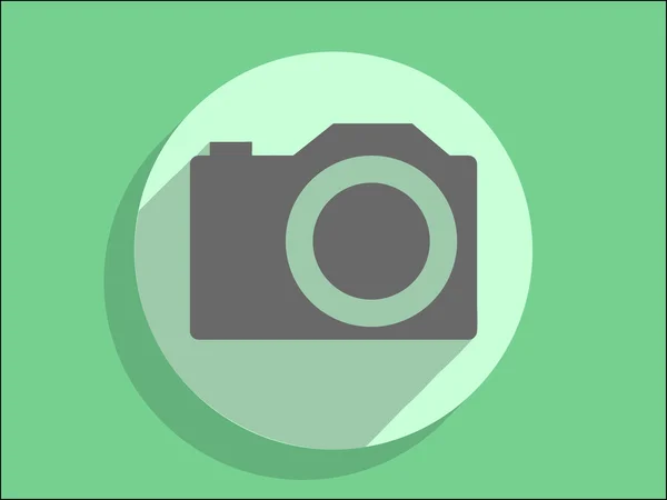 Platte pictogram van een camera — Stockvector