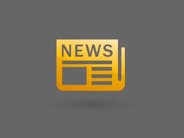 Icono plano de noticias — Vector de stock