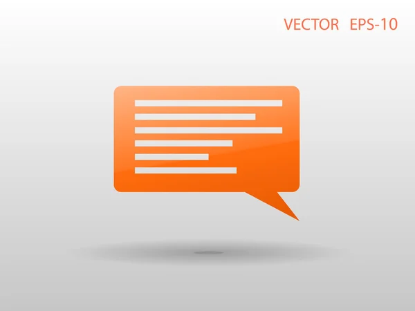 Icono plano de una comunicación — Vector de stock