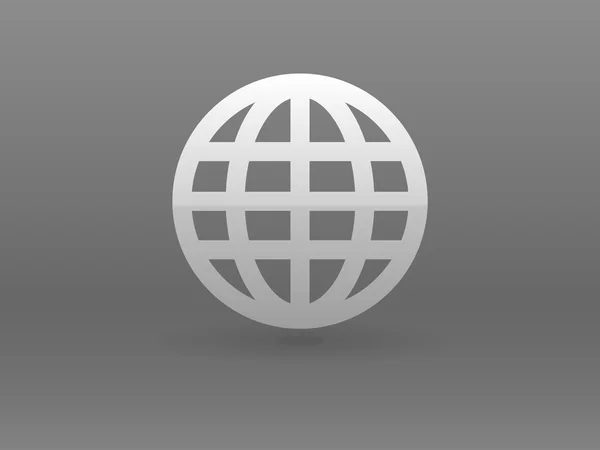 Platte pictogram van globe — Stockvector