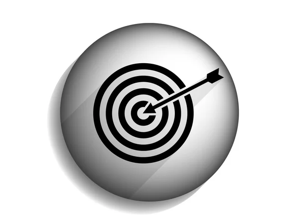 Icono plano de objetivo — Vector de stock