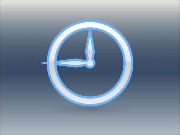 Icono plano del reloj — Archivo Imágenes Vectoriales