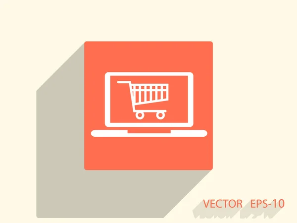 Online shopping icon — Stock Vector