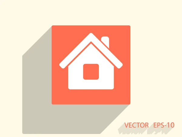 Icono plano del hogar — Vector de stock