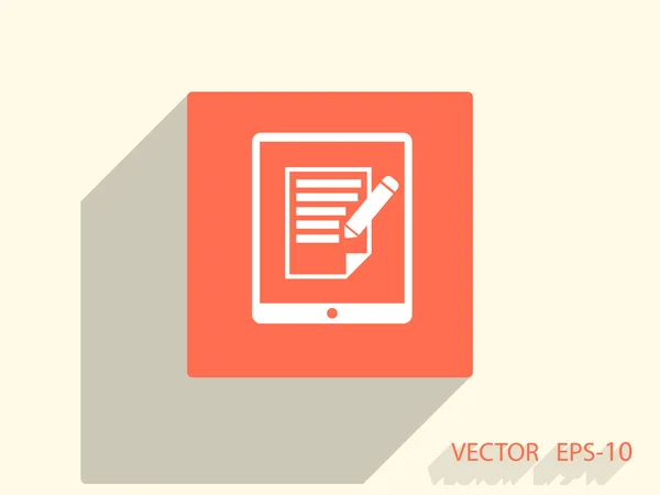 Icono de notas touchpad — Vector de stock