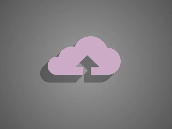 Icono plano de la nube de carga — Vector de stock