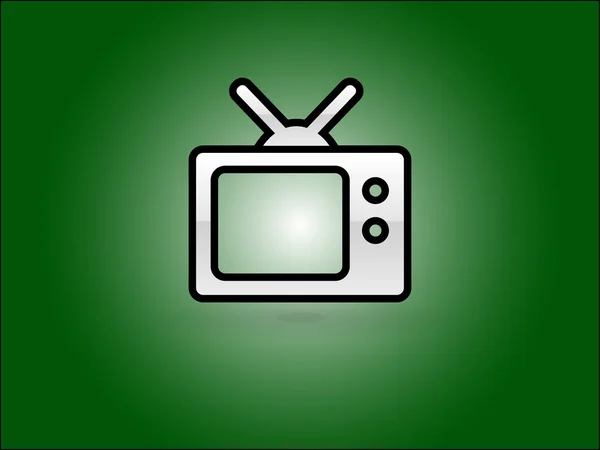 TV düz simgesi — Stok Vektör