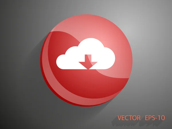 Icona del cloud di download — Vettoriale Stock