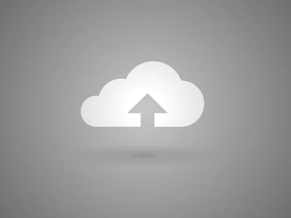 Flat icon of upload cloud — Stock Vector