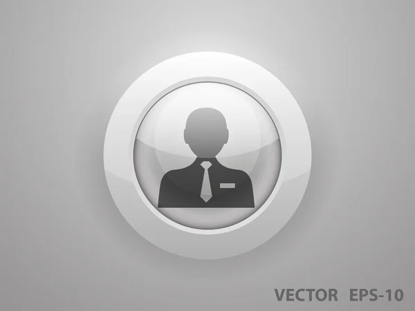 Plat icoon van zakenman — Stockvector