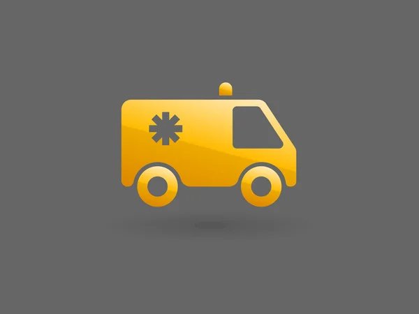 Icono plano de ambulancia — Vector de stock