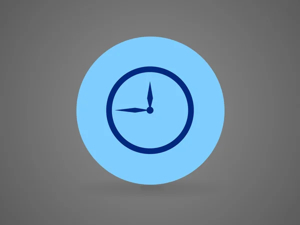 Icono plano del reloj — Vector de stock