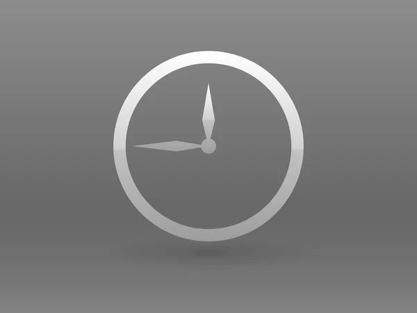 Icono plano del reloj — Vector de stock