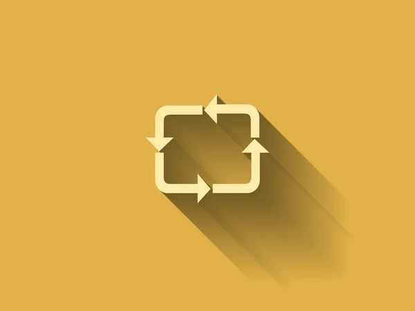 Icono plano de flechas en círculo — Vector de stock