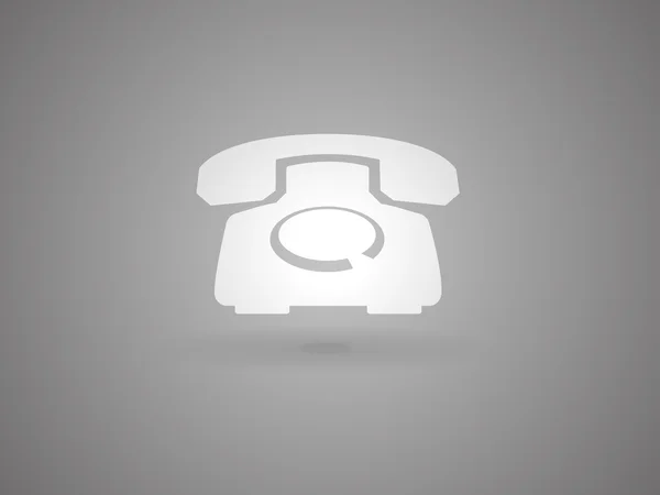 Icono plano de un teléfono — Vector de stock