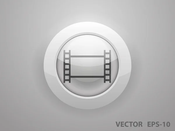 Flache Ikone des Videos — Stockvektor