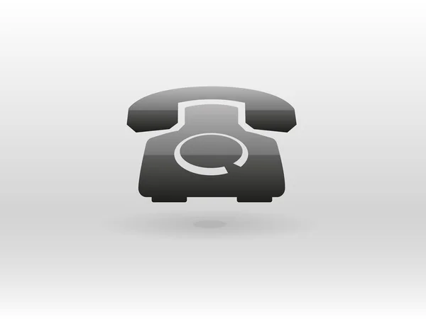 Icono plano de un teléfono — Vector de stock