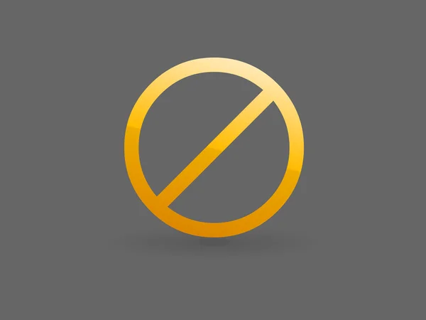 Icône plate d'une interdiction — Image vectorielle