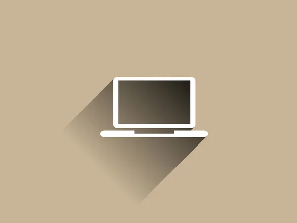 Ícone plano de laptop — Vetor de Stock