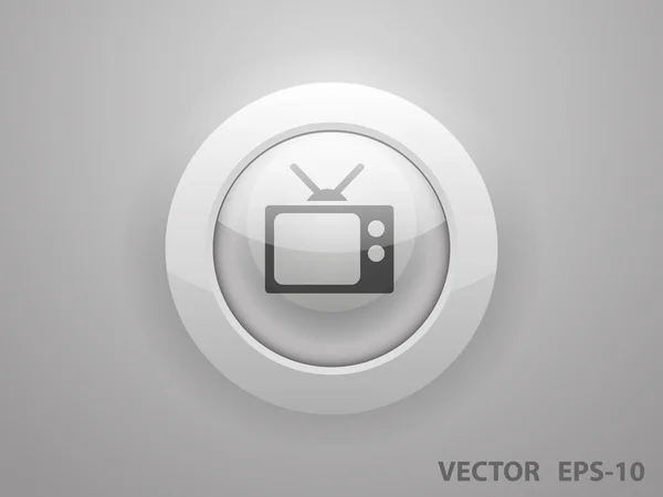 Icono plano de tv — Vector de stock