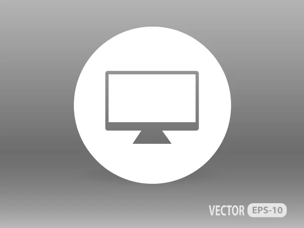 Icono plano del monitor — Vector de stock