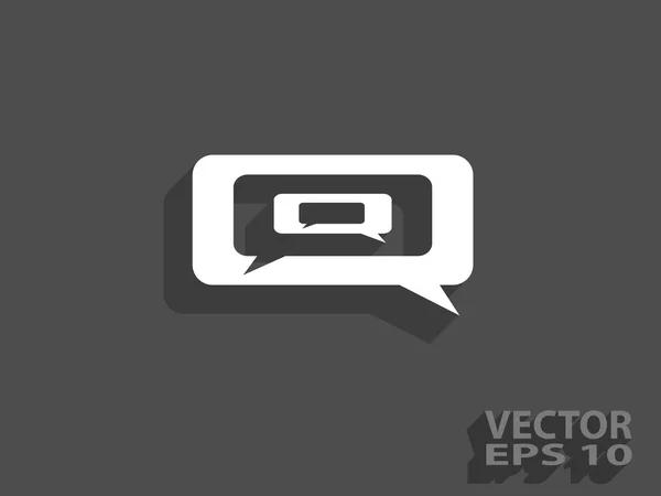 Icono plano de una comunicación — Vector de stock