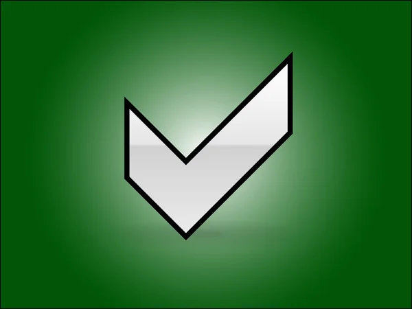 Icono plano de casilla de verificación — Vector de stock