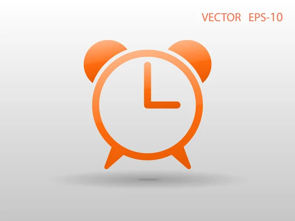 Ícone plano do relógio — Vetor de Stock