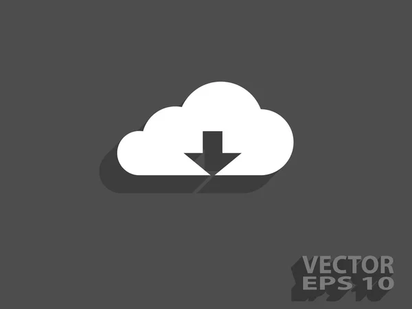 Ikona ke stažení Cloud — Stockový vektor