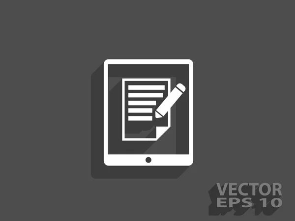 Icono de notas touchpad — Vector de stock