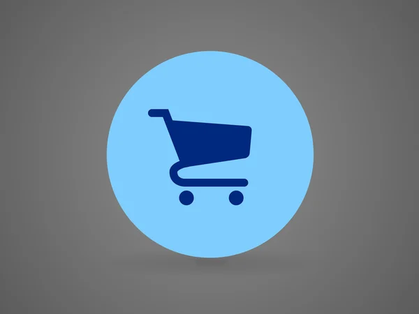 Icono plano de la carta de compras — Vector de stock