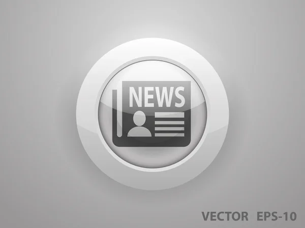 Icono plano de noticias — Vector de stock