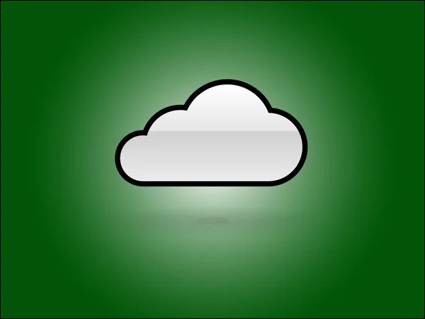 Icono plano de la nube — Archivo Imágenes Vectoriales