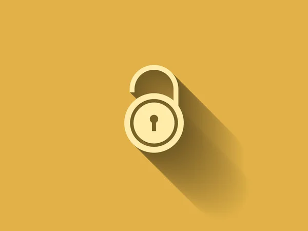 Flat icon of lock — Stock Vector