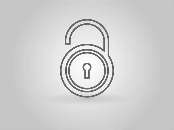 Flat icon of lock — Stock Vector