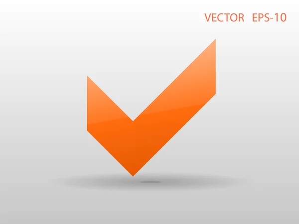 Icono plano de casilla de verificación — Archivo Imágenes Vectoriales